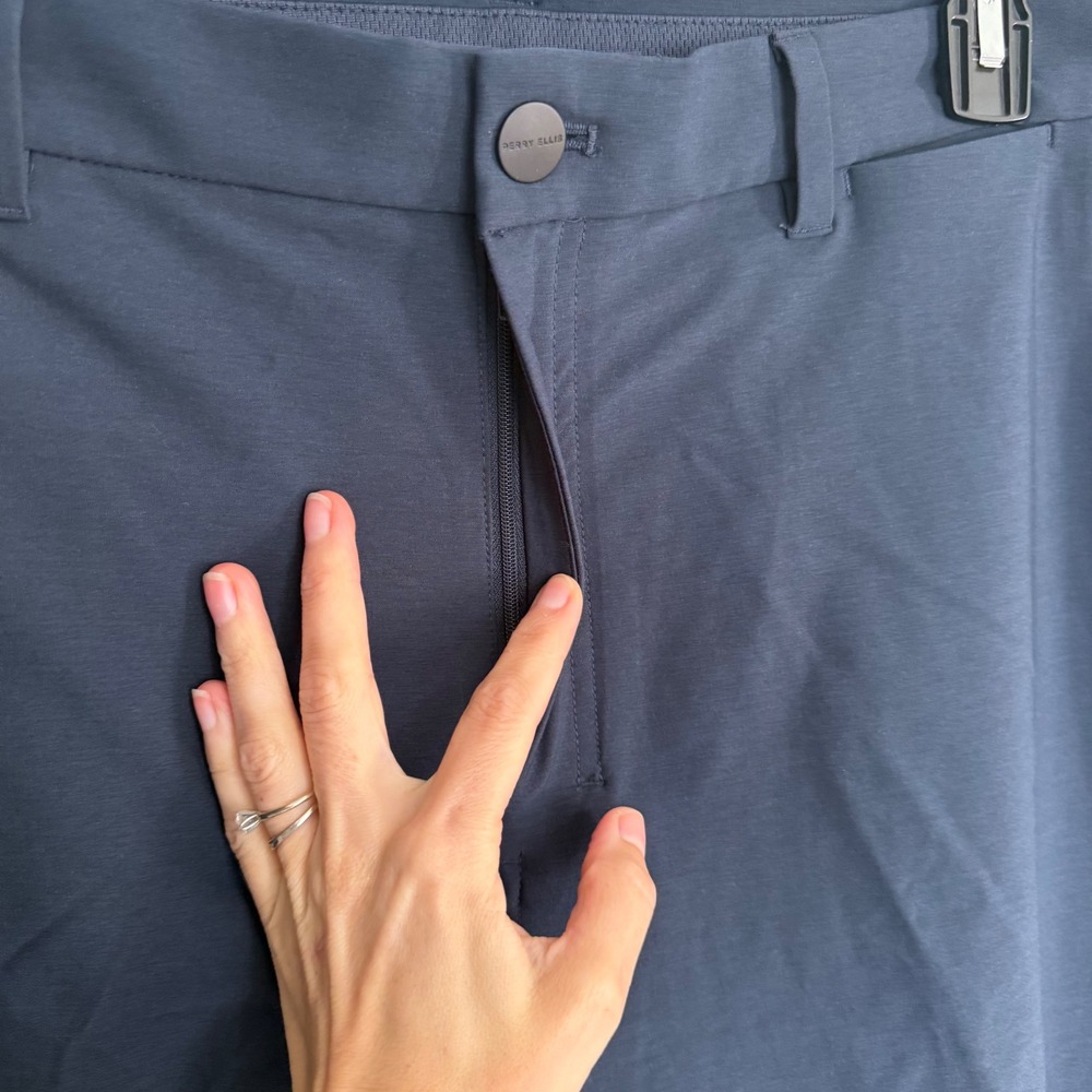 A11 Perry Ellis Motion Mens Navy Blue Performance Stretch Tech Golf Shorts Sz 38 - Picture 6 of 9